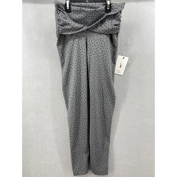 Nike Leggings Women's‎ Sz Small Yoga Training Twist-Waist GrayBlack Dot NWT - Picture 1 of 14